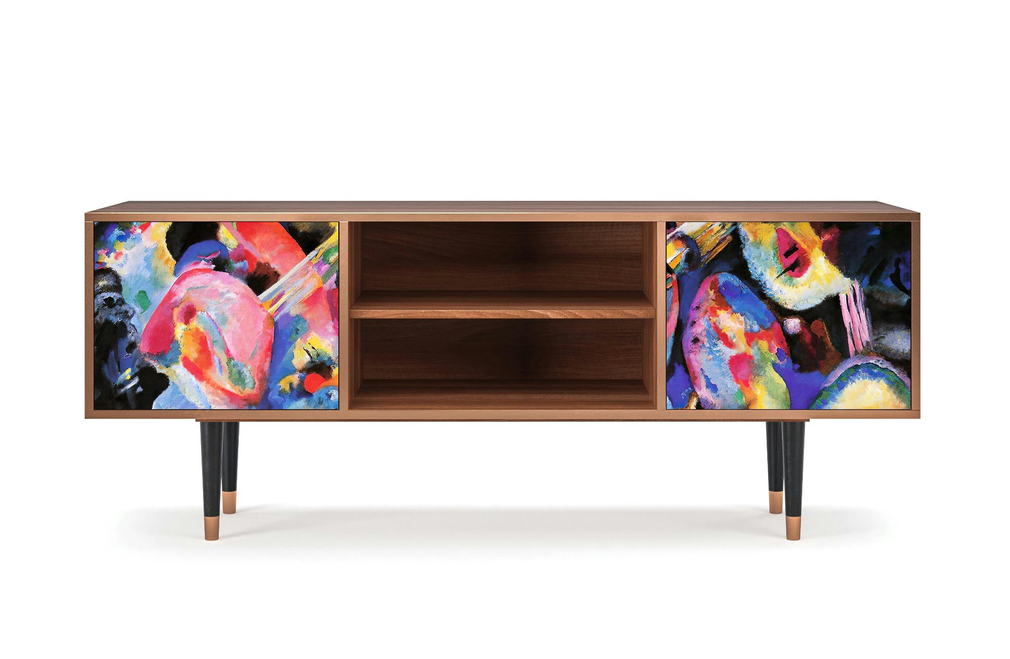 KANDINSKY - Meuble TV  multicolore 2 portes L 170 cm