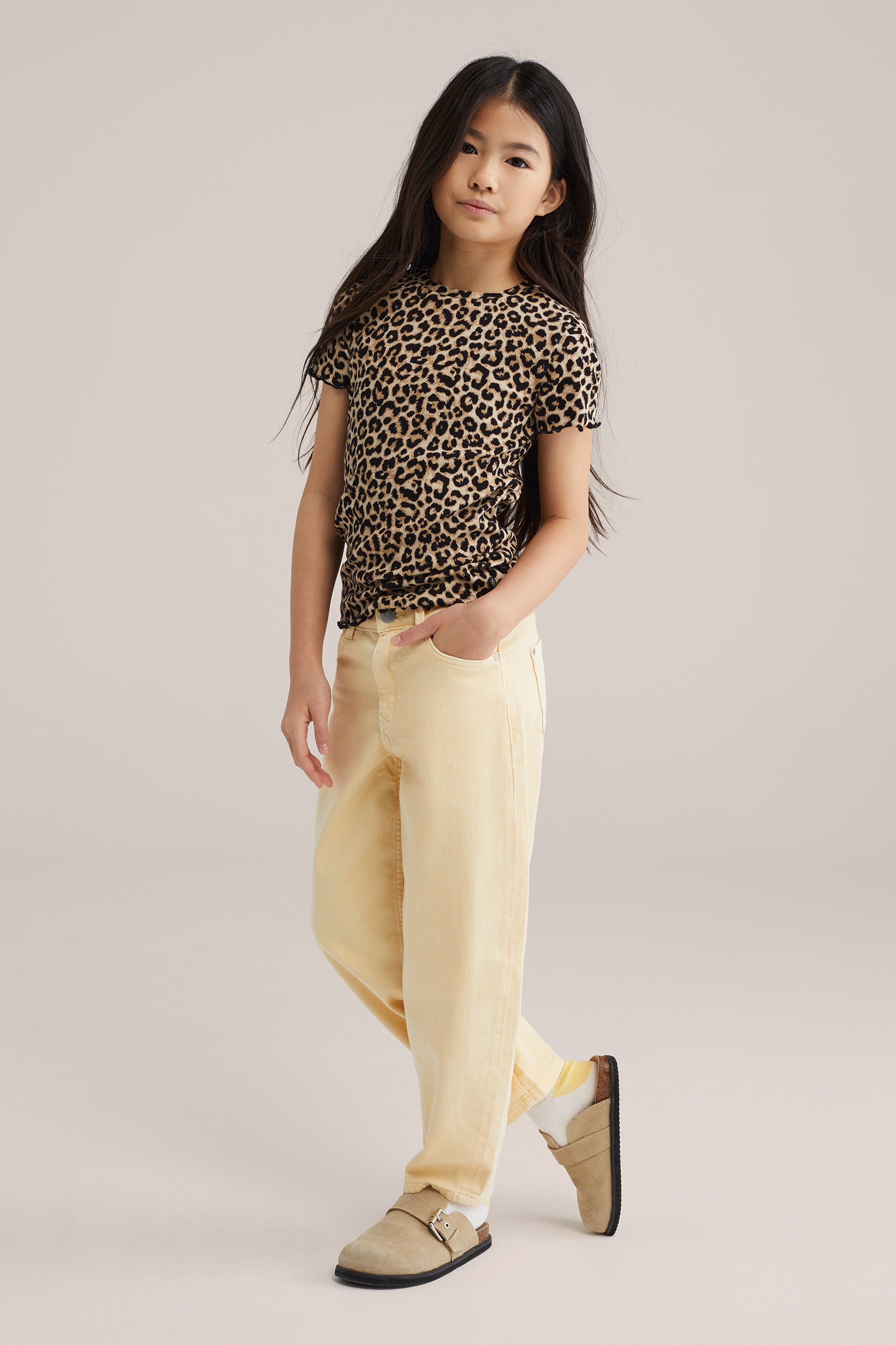 Meisjes T-shirt met luipaardprint