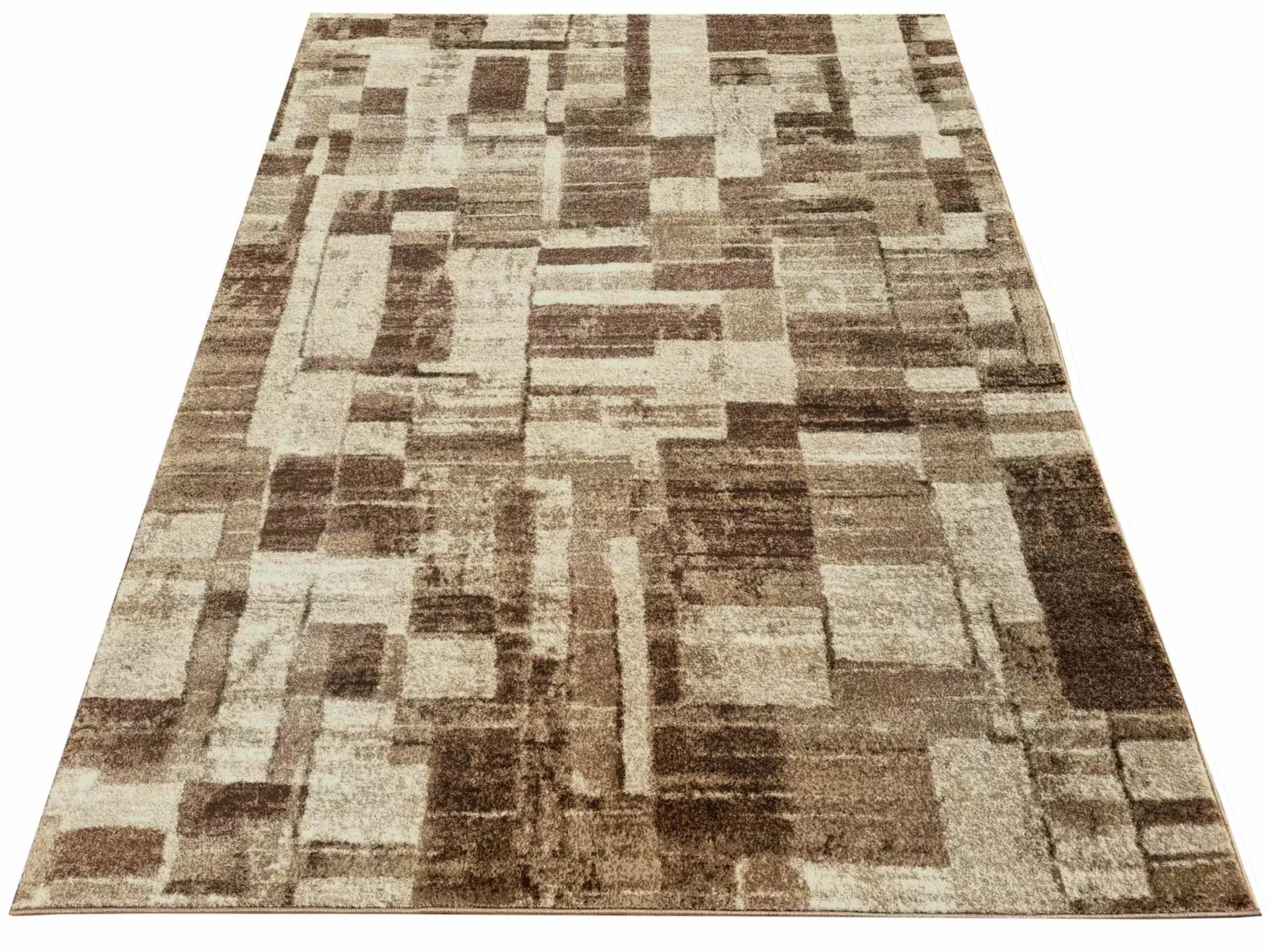Dywan 140x190 Lisbona 410 brąz modny do salonu pokoju solidny praktyczny