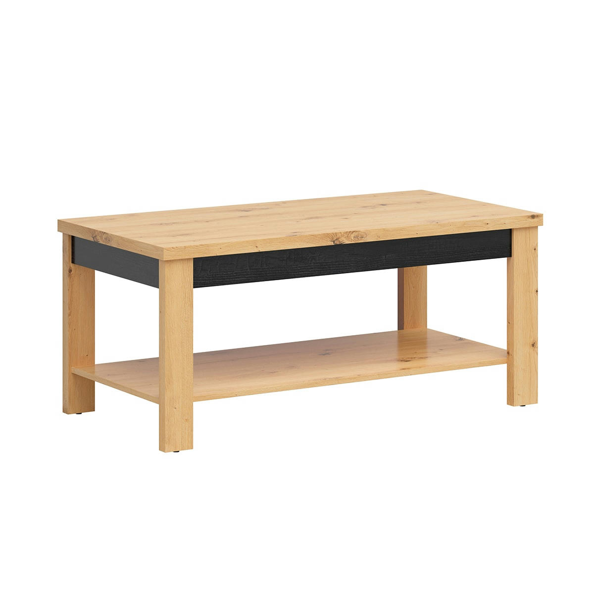 - Table basse naturel et noir