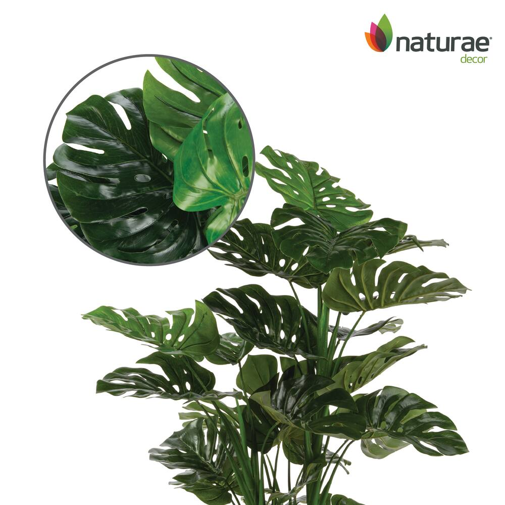 Naturae Décor Artificial Monstera Leaf Plant, 47-in
