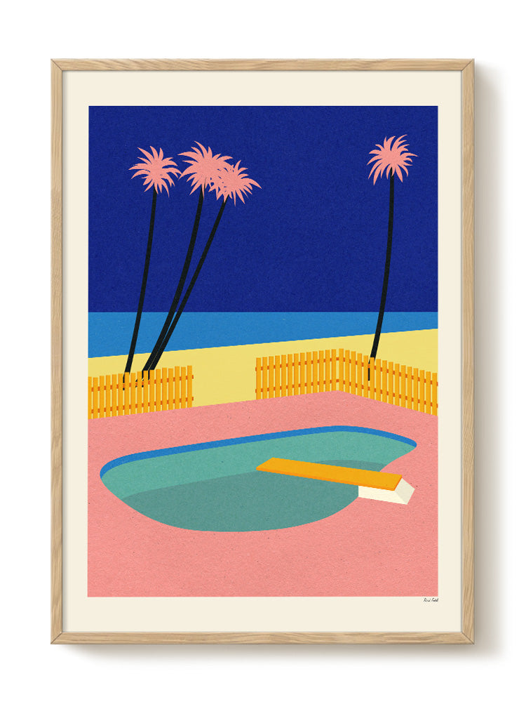 Rosi Feist - Malibu Beach - PSTR studio Kunst Poster