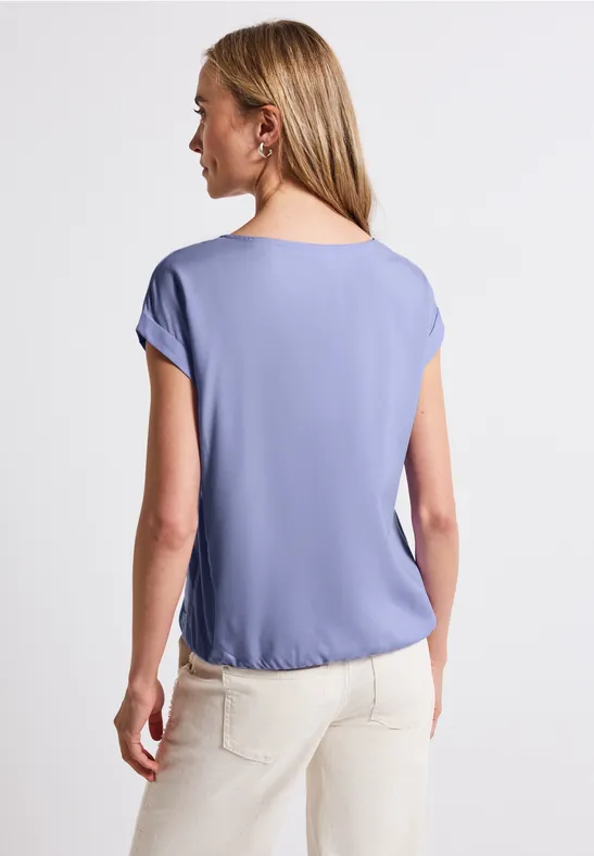 Bluse in Unifarbe