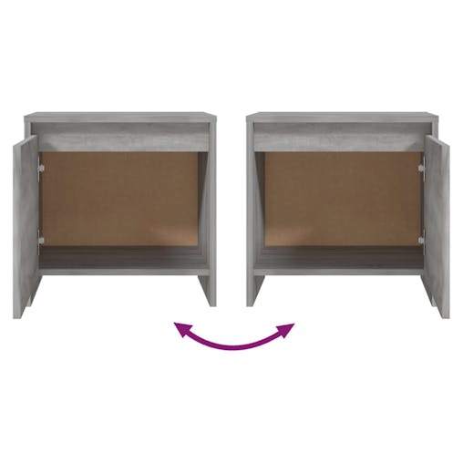NNEVL Bedside Cabinets 2 pcs Grey Sonoma 45x34x44.5 cm Chipboard