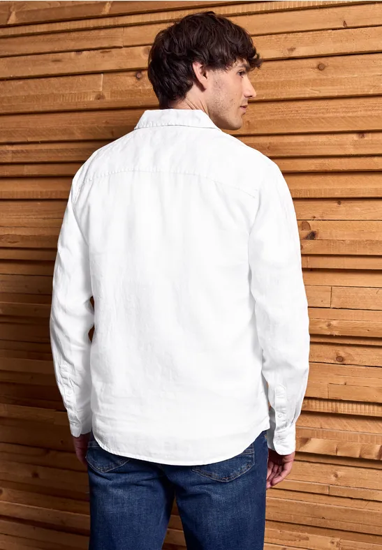 Langarmhemd aus Leinen