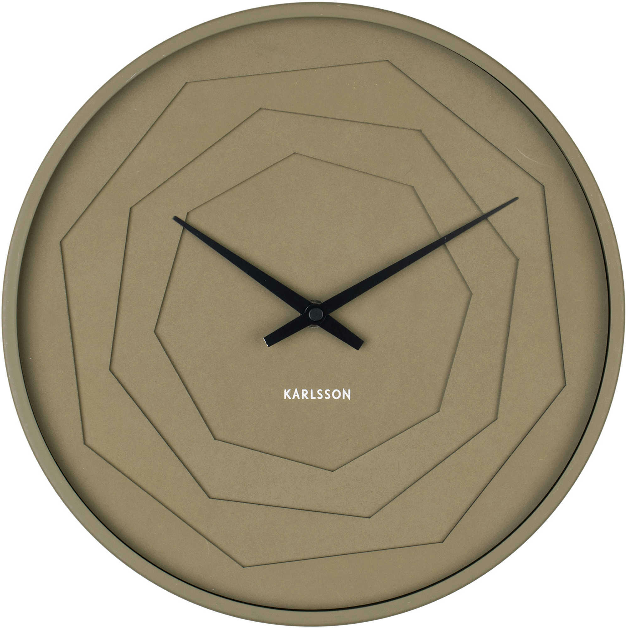 ORIGAMI - Horloge murale vert mousse