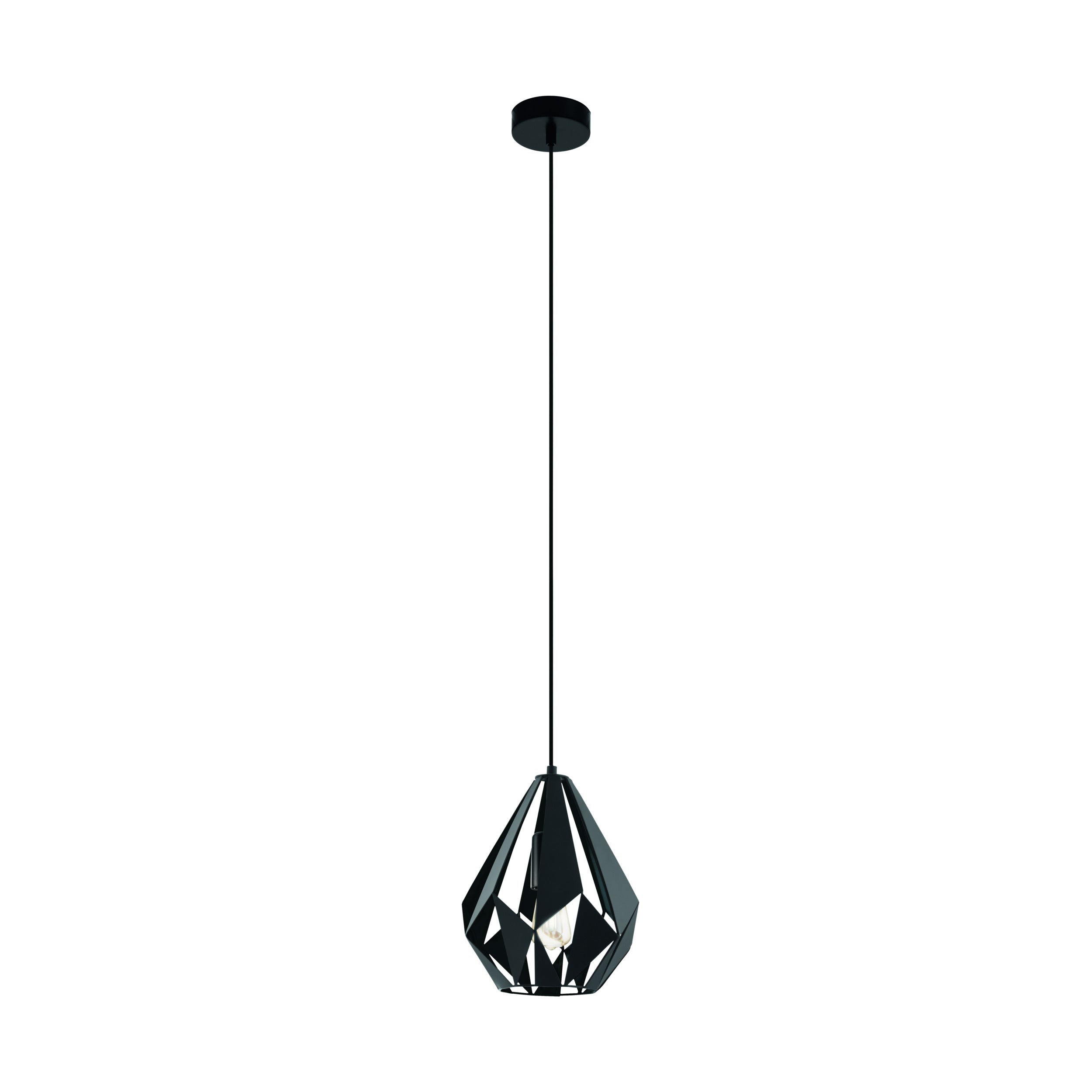 EGLO hanglamp Carlton 5 - e27 - ø 20,5 cm - zwart