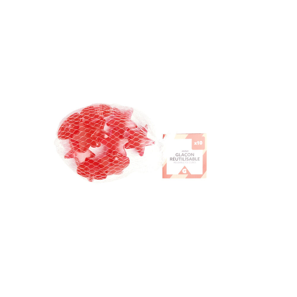 Lot de 10 glaçons réutilisables en forme d'étoile 3,5x3,5cm