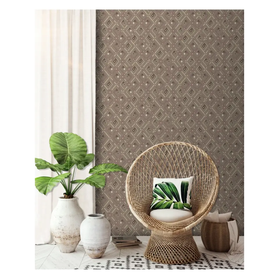 Dutch Wallcoverings - Odyssee dessin bruin - 0,53x10,05m
