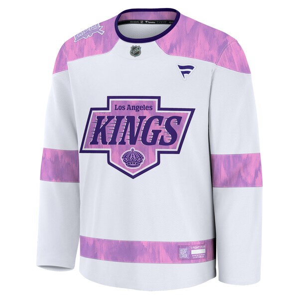 Los Angeles Kings  Hockey Fights Cancer Practice Jersey - White
