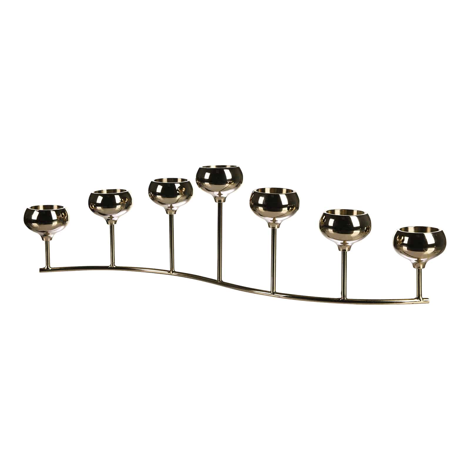 Teelichthalter Shiny Gold,B 540 x H 150 x T 70 mm