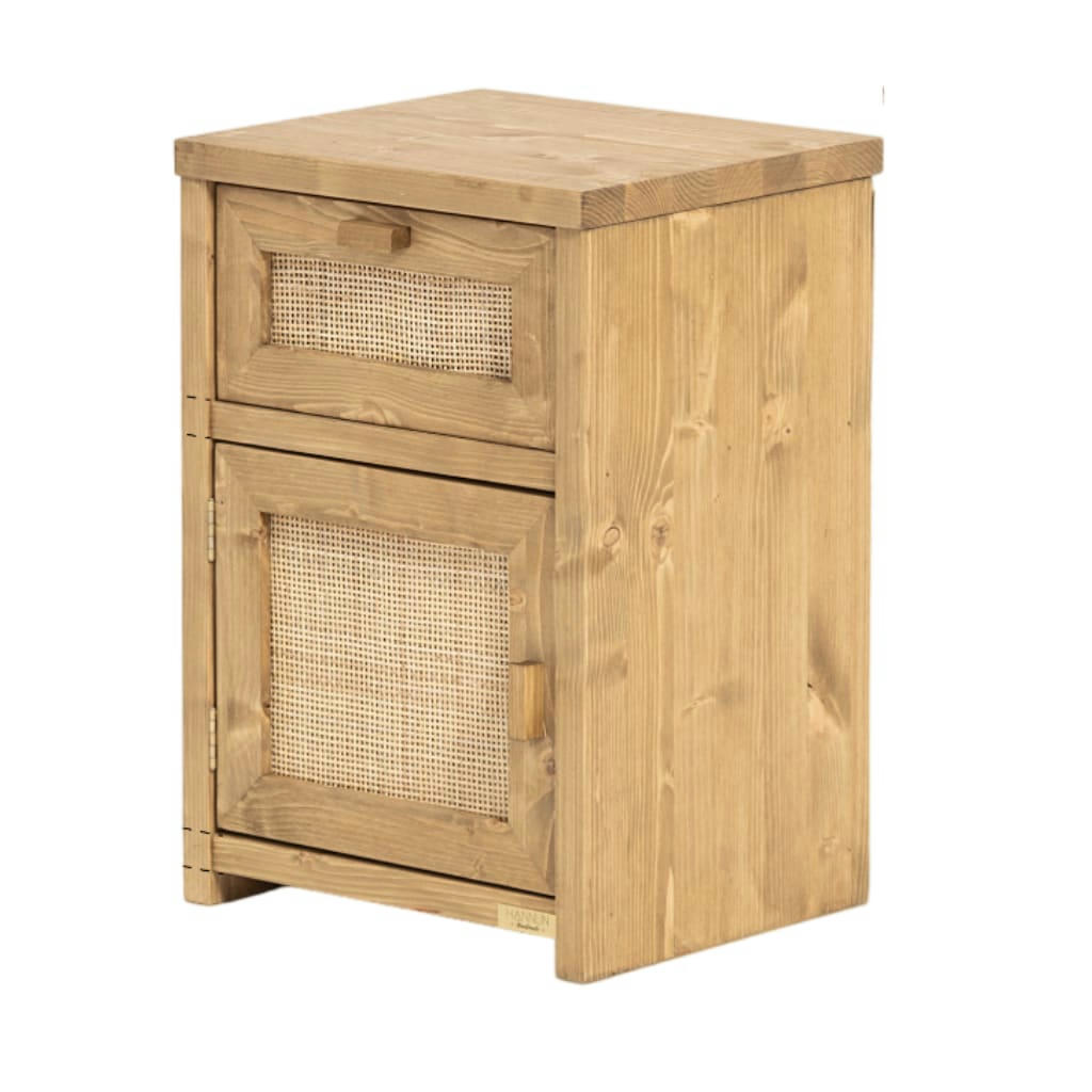 TAYEN - Table de chevet en bois en couleur marron