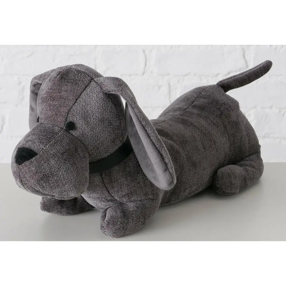 Boltze deurstopper Teckel hondje - 1 kilo - grijs - 38 x 15 cm