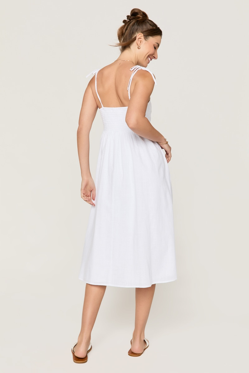 Gina Embroidered Midi Dress
