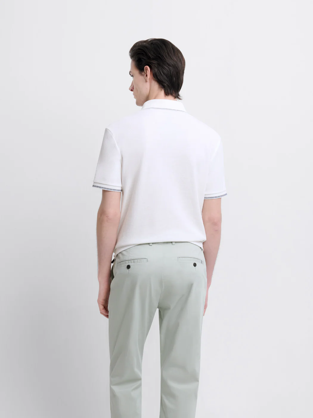 Polo col boutonné gauffré