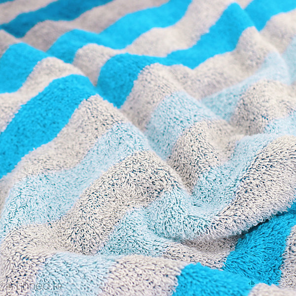Drap de douche 70x140 cm PURE STRIPES turquoise