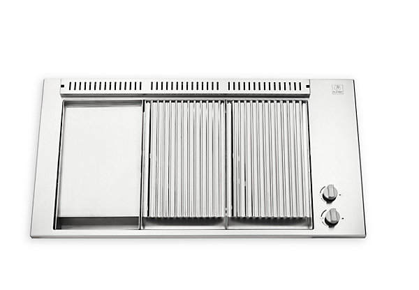 BBQ OASI 80 Grill 2/3 - Plancha 1/3 - Encastrable   couvercle
