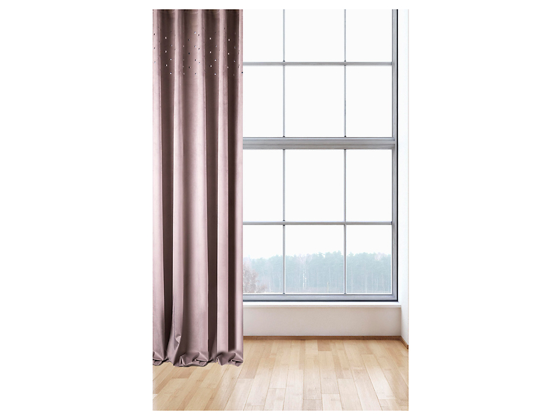 Zasłona Modern Chic przelotki 140x270 cm beżowa