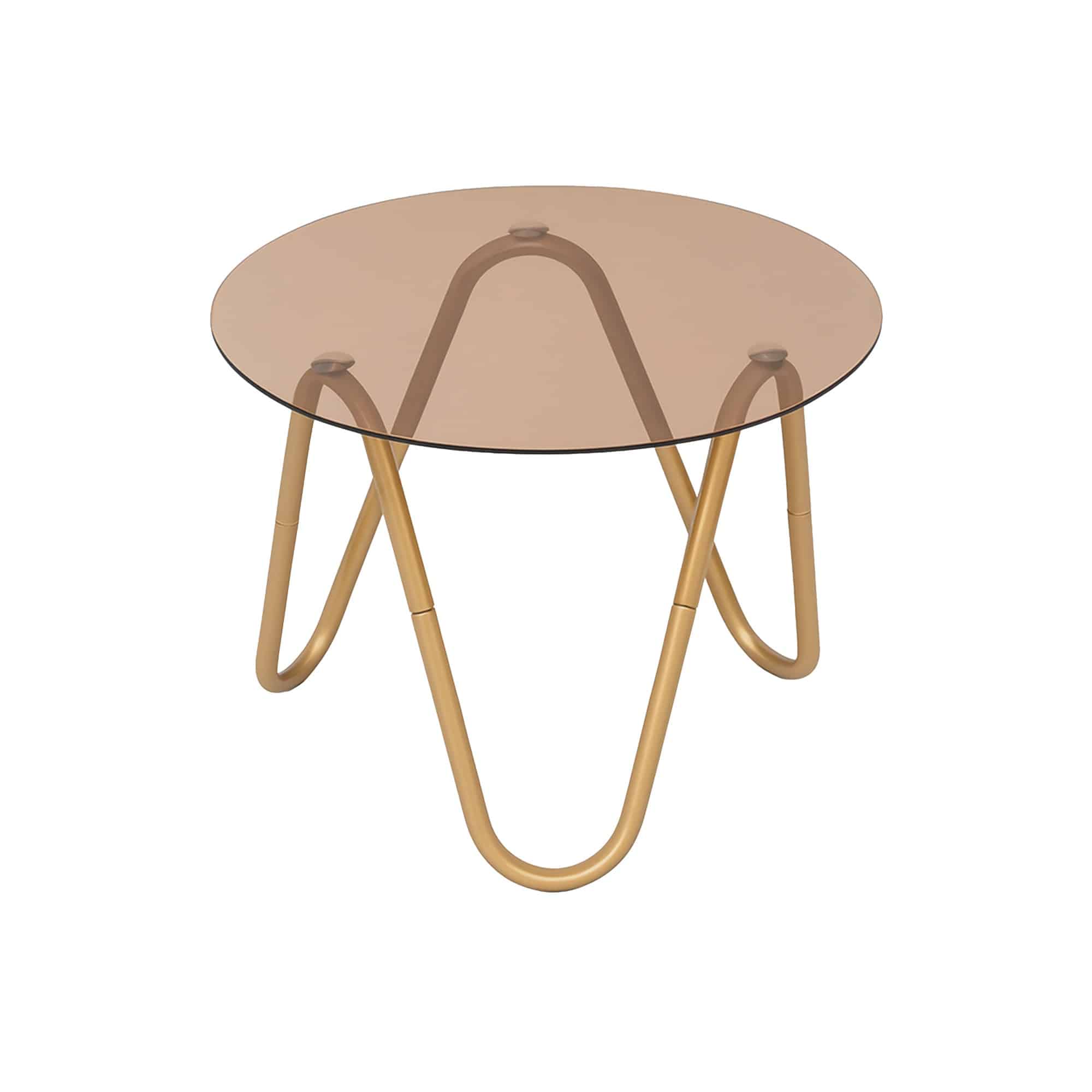 Leitmotiv bijzettafel Ventana Round - bruin - Ø50cm