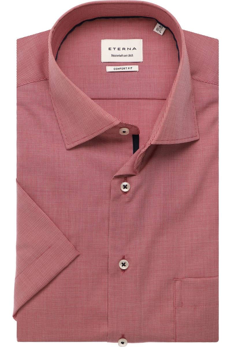 ETERNA Comfort Fit Tencel Hemd rot, Strukturiert