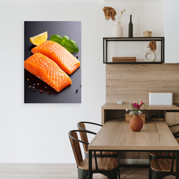 Obraz do kuchni restauracji baru, Łosoś ryba 20x30