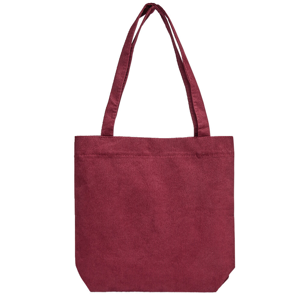 Tote bag velours côtelé 34x8xH32cm (3 modèles)