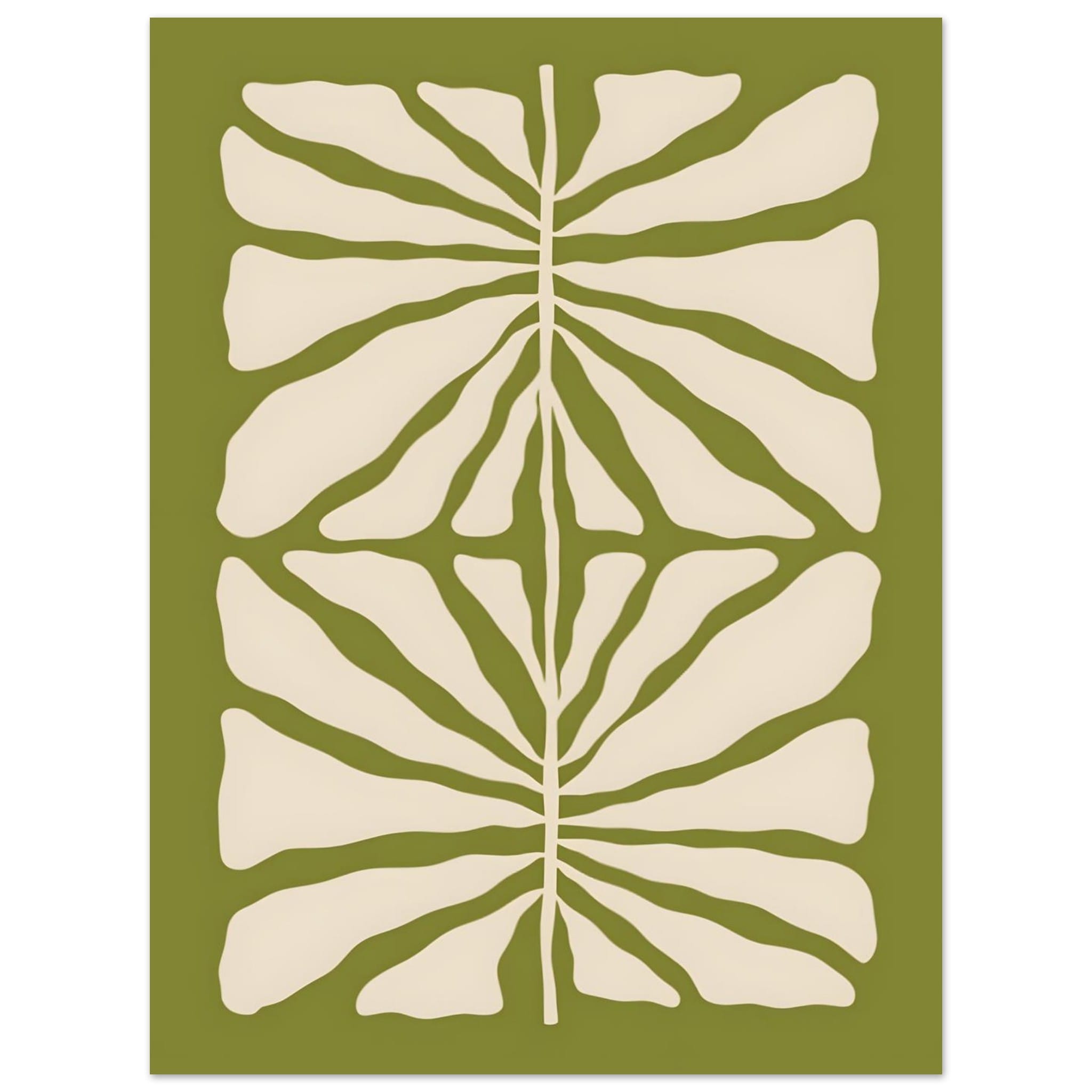 Artfulprints Poster Matisse - Green vibrant reef  - 30x40 cm - Groen