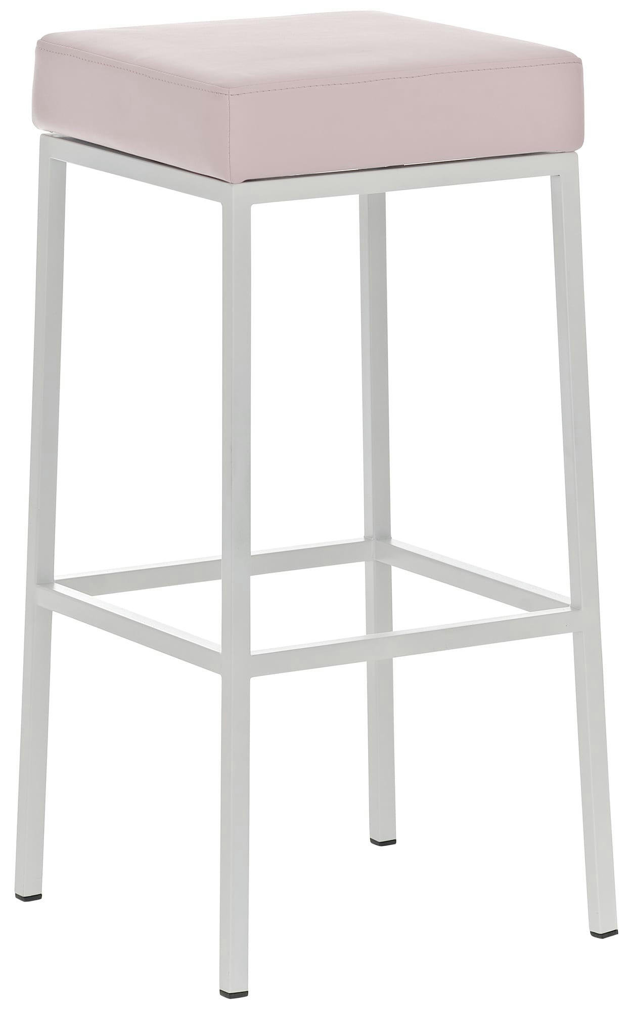 MONTREAL - Lot 2 tabourets de bar avec pieds en métal en similicuir Rose