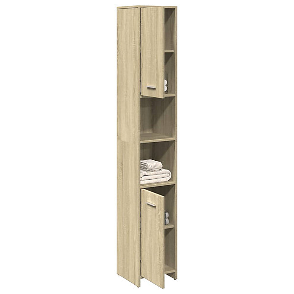 Armoire de salle de bain Chêne sonoma 30x30x183,5 cm Aggloméré vidaXL