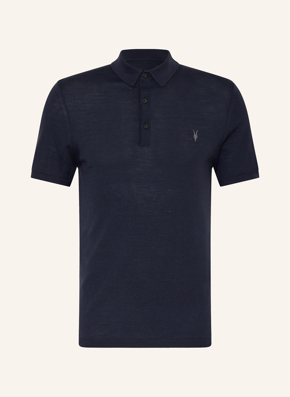 ALLSAINTS Strick-Poloshirt MODE MERINO aus Merinowolle