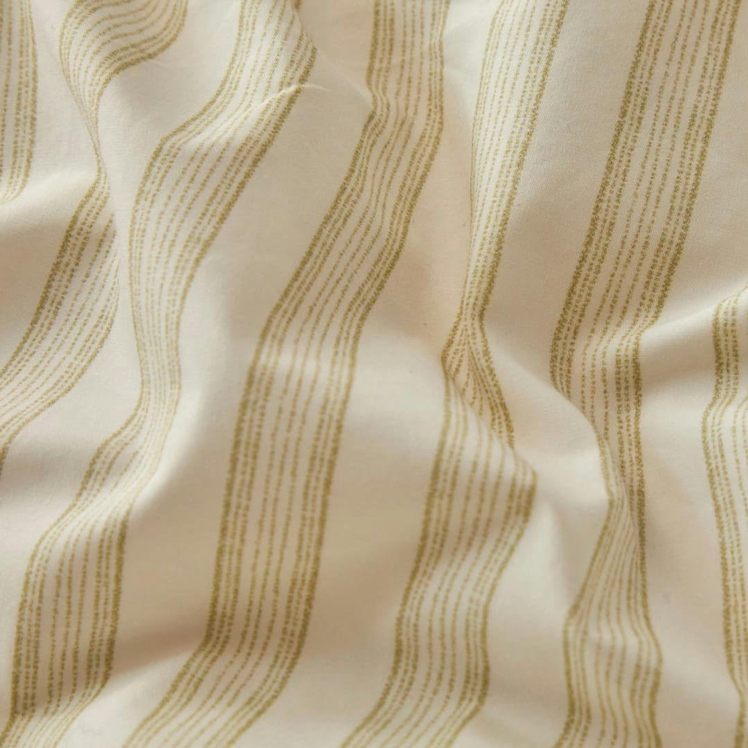 FN KERALA - Housse de couette en percale de coton organic 200x200 cm jaune