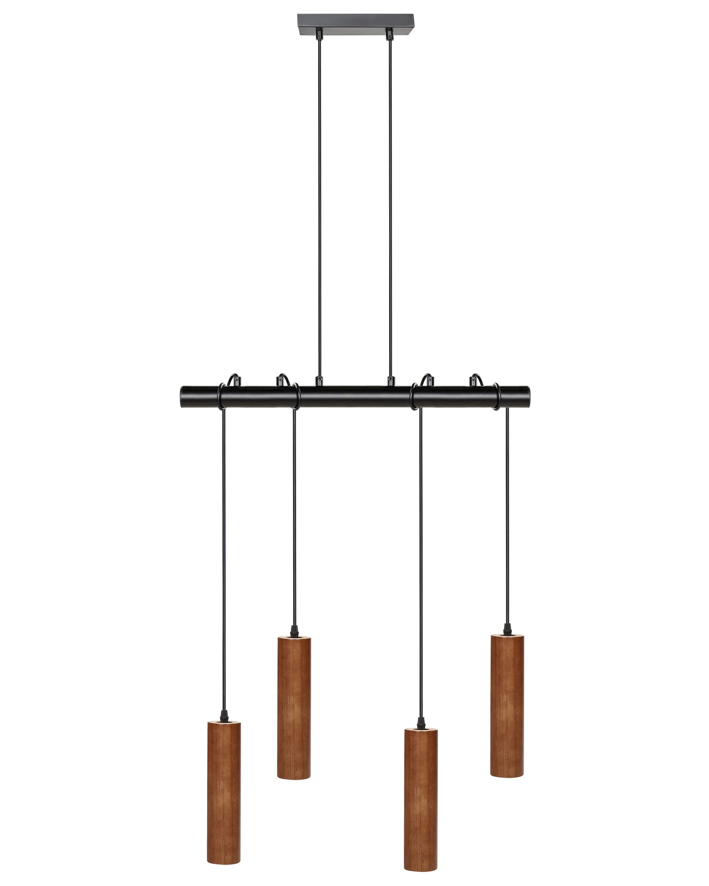 Pendant Lamp TUTAKI Oak Wood Black