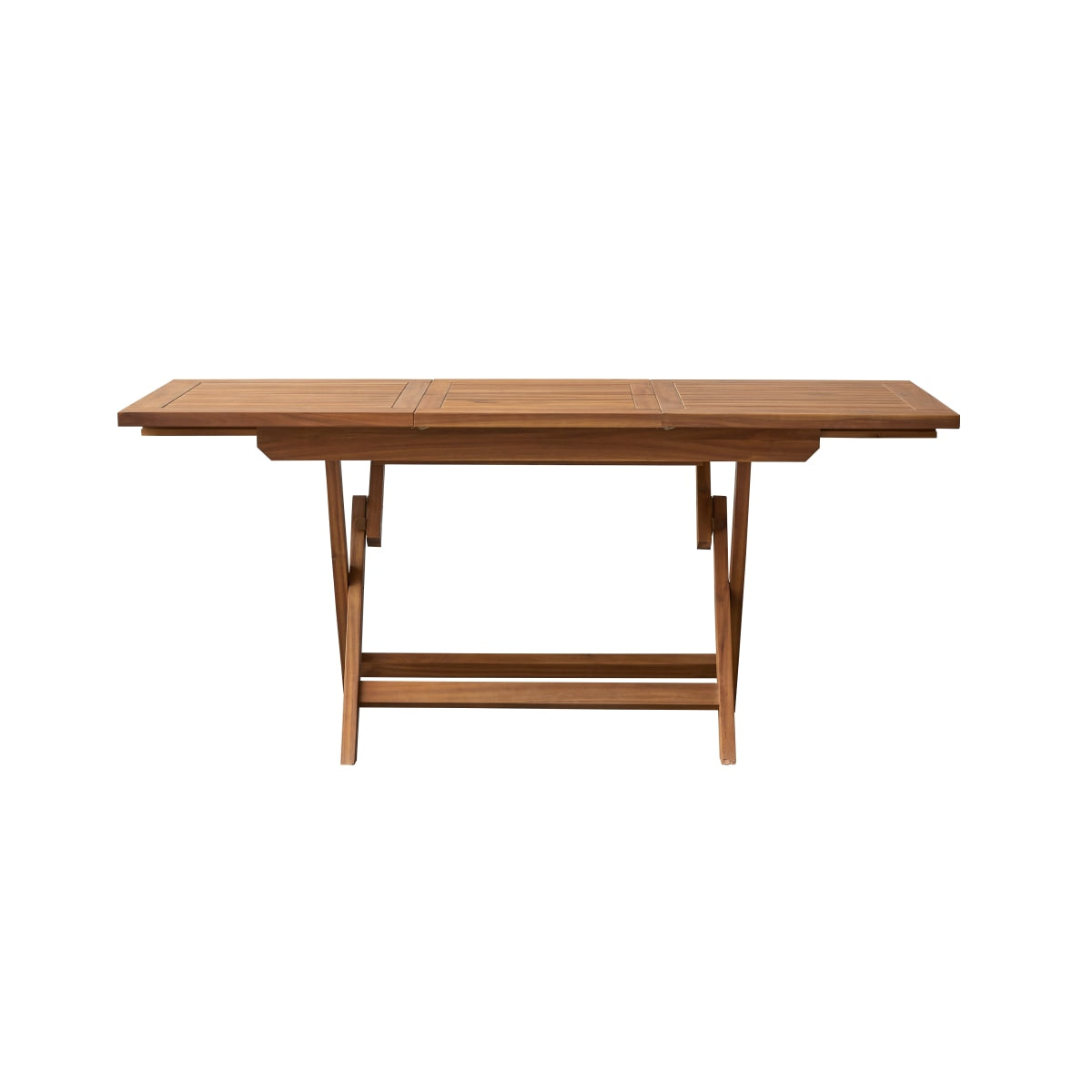 Tikamoon Outdoor klaptafel van massief acaciahout, uitschuifbaar voor 4/6 personen - Bruin