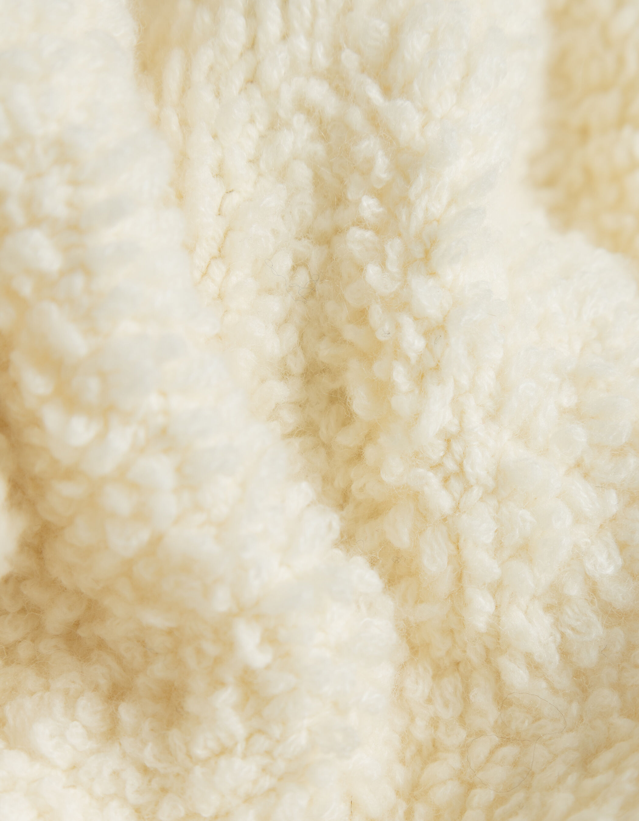 Cardigan blanc maille bouclette Femme