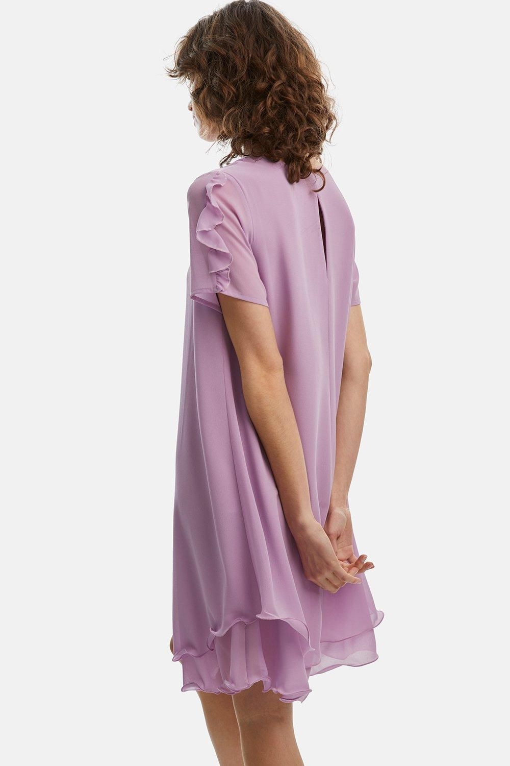 James Lakeland Short Sleeve Wave Hem Dress