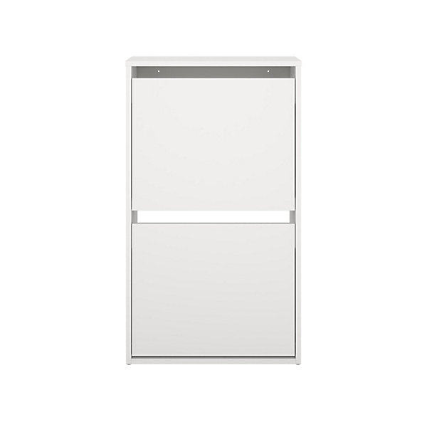 Meuble rangement chaussures 2 niveaux blanc l.50,2 x H.87,1 x P.23,8 cm Tvilum Vibe