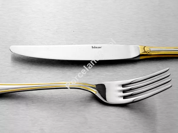 Komplet sztućców 24 cz. na 6 osób Hisar - Topkapi Gold (3.0/2.5 mm) złocone