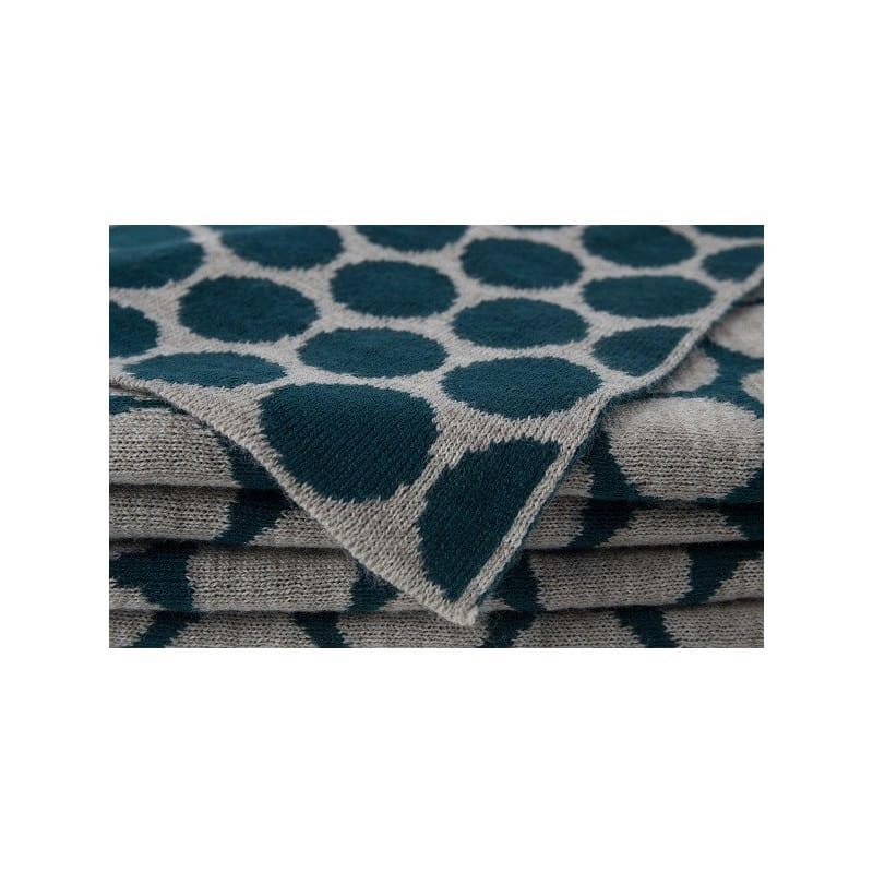 COSIMA - Plaid en 100% acrylique bleu