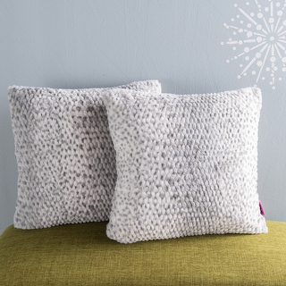 Elise Modern Glam Faux Fur Throw Pillows (Set of 2) by Christopher Knight Home