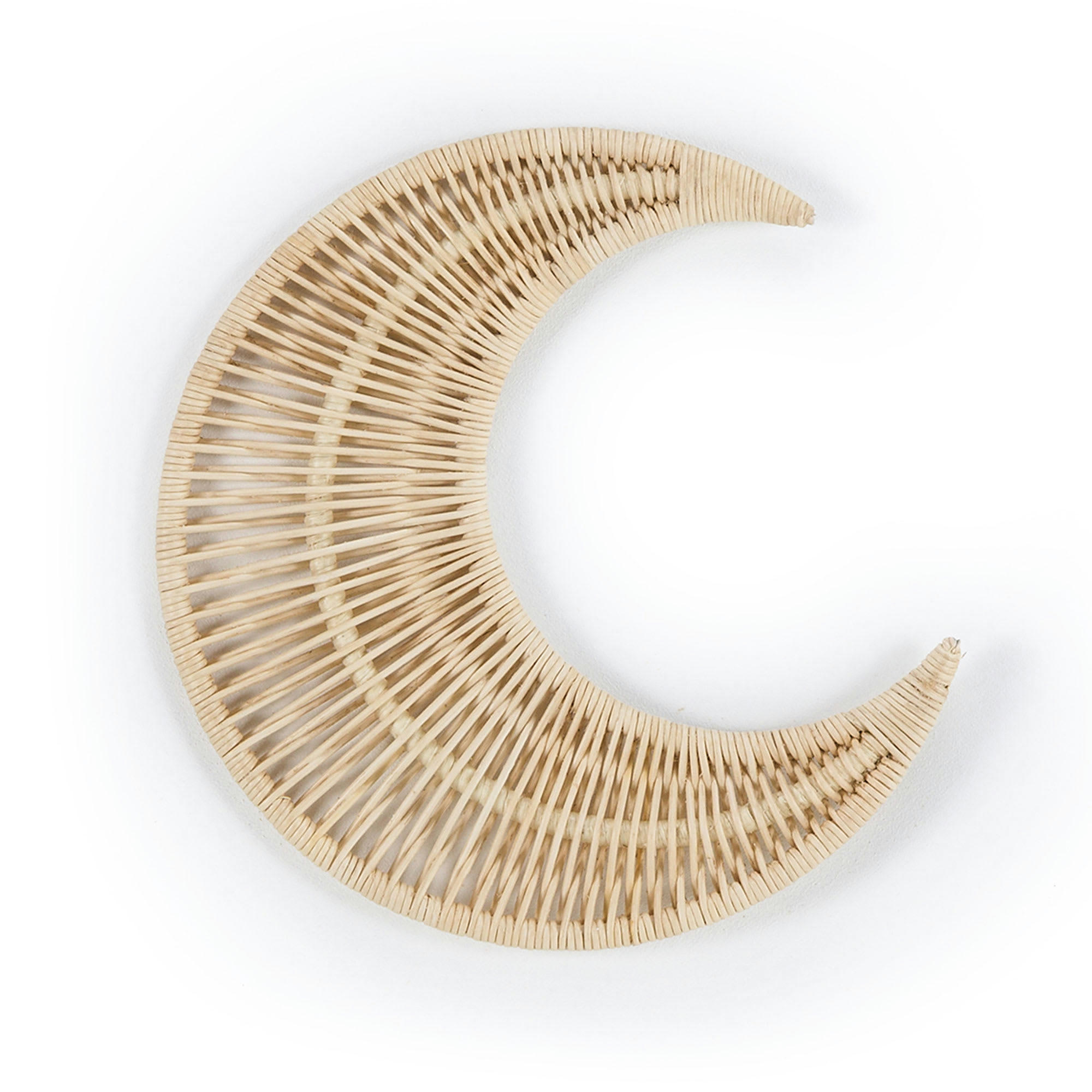 RATTAN - Ornement de mur en rotin (lune) pour chambre de bébé