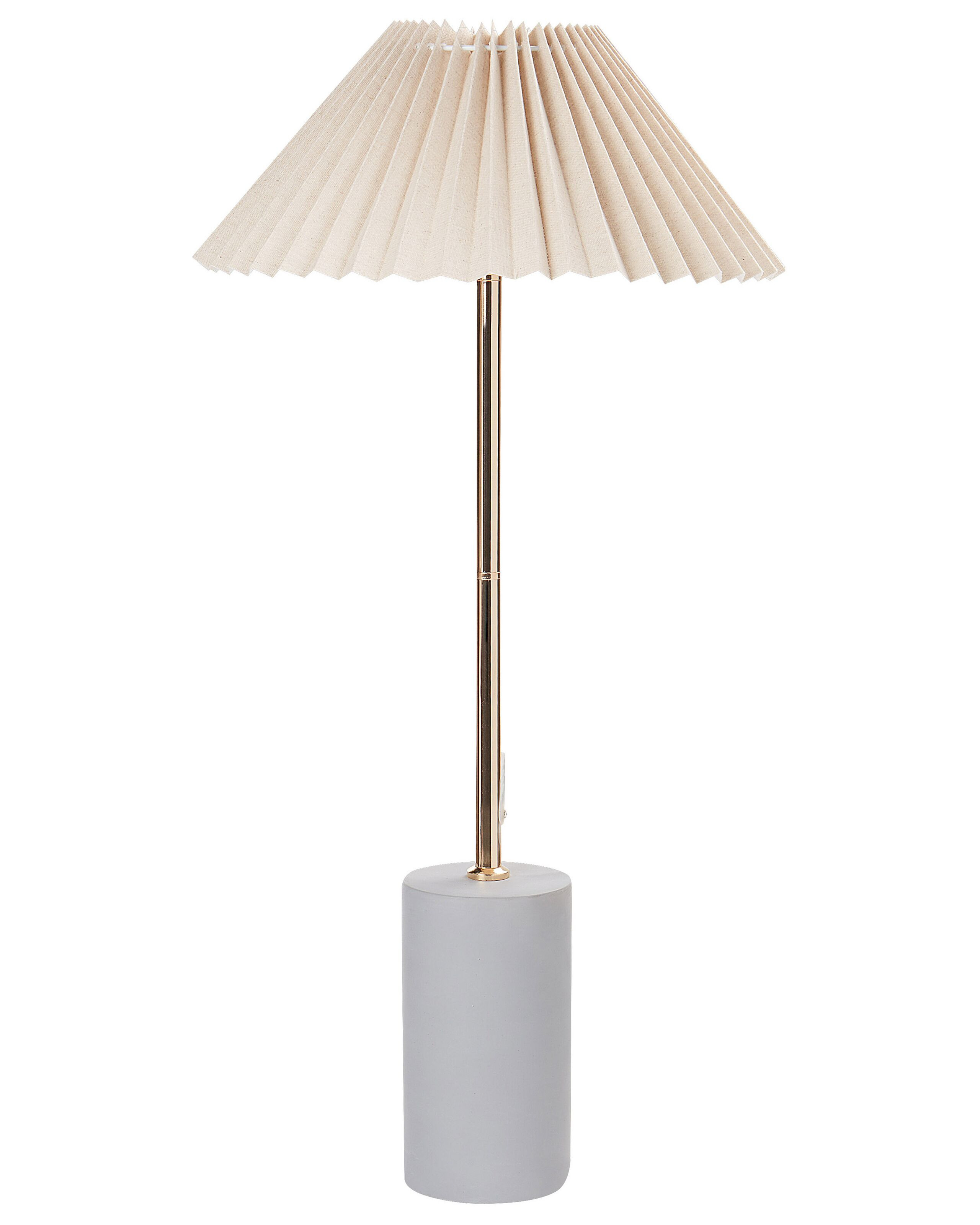 Lampa stołowa klosz lniany 68 cm beżowa