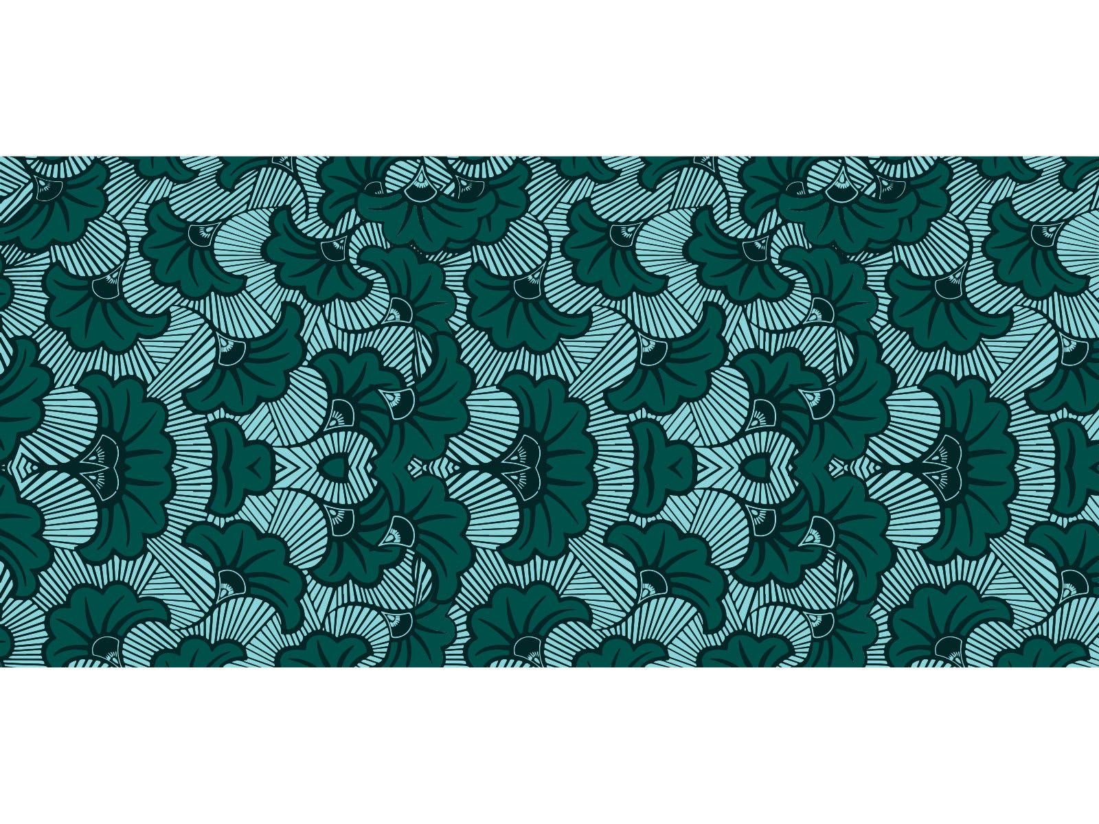 - Tapis vinyle wax eucalyptus 65x140cm