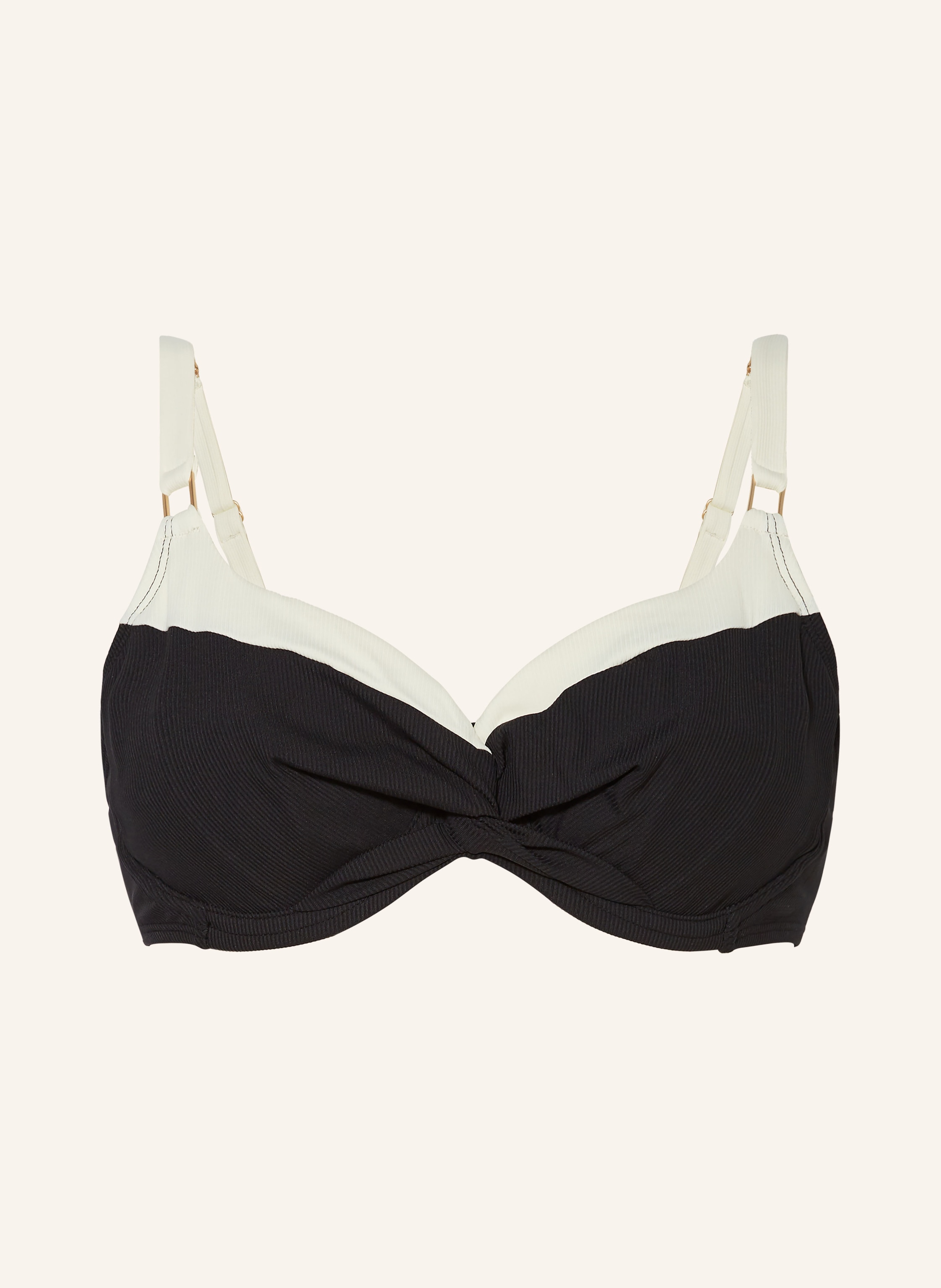 BEACHLIFE Bügel-Bikini-Top VANILLA & BLACK