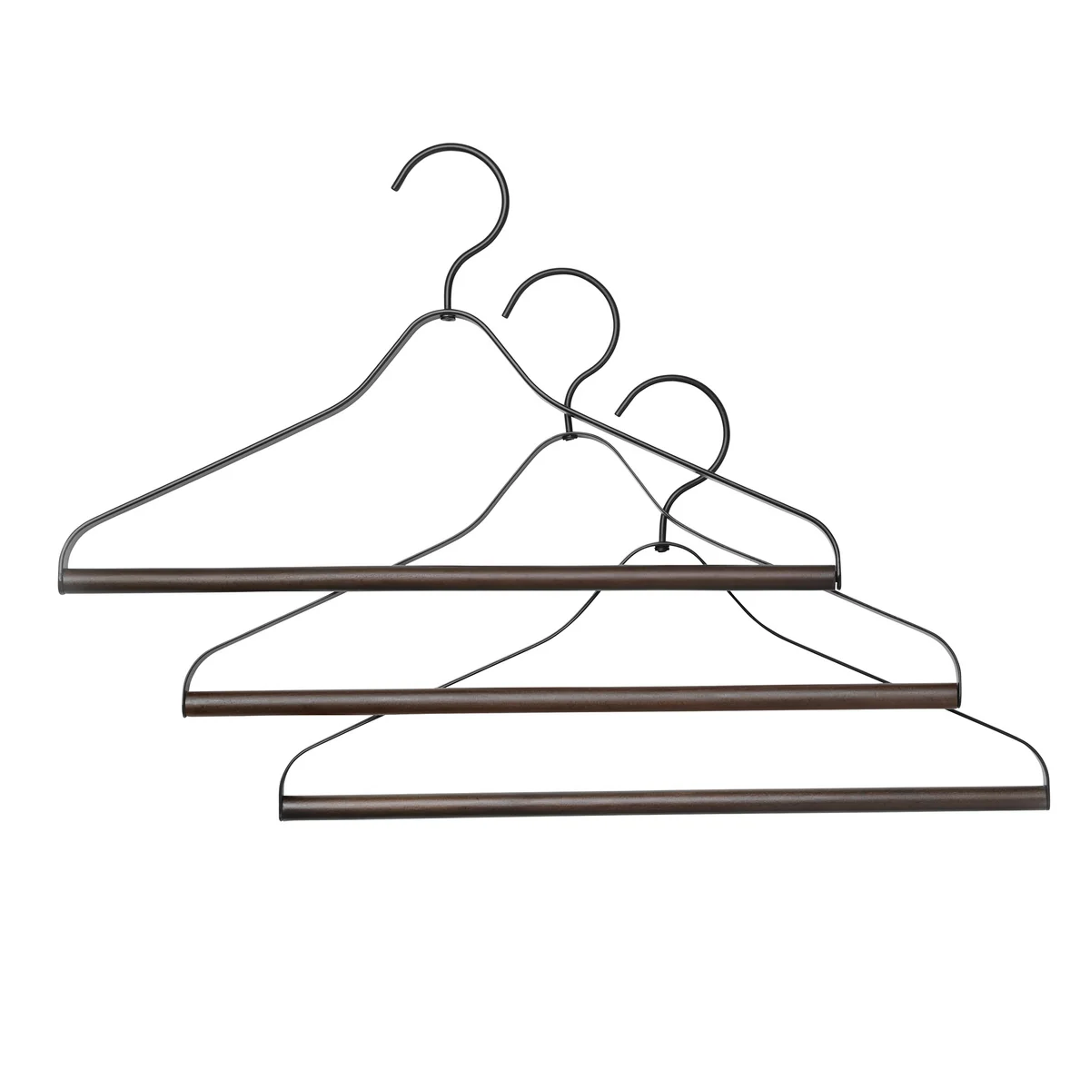 Ferm Living - Kleiderbügel (3er-Set), schwarz