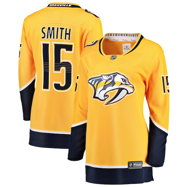 Craig Smith Nashville Predators  Women's Breakaway Player Jersey - Gold