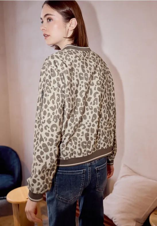Blouson mit Animal Print und Zipper
