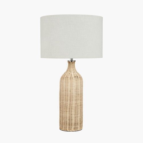 Ruma Rattan Bottle Table Lamp with Shade
