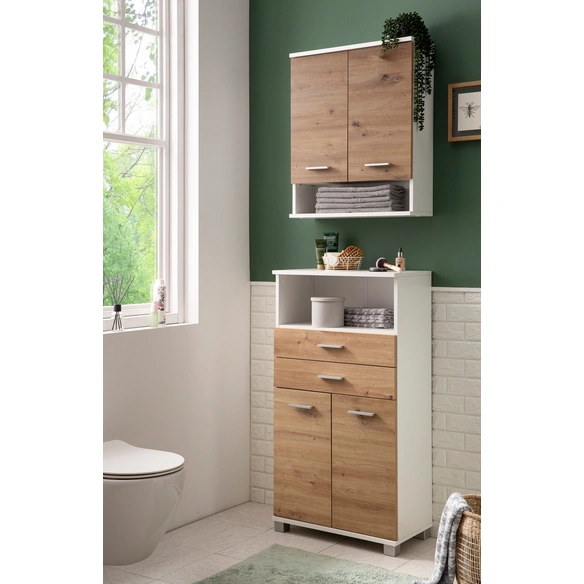 Highboard »Palermo«, (BxHxT): 59,8 x 110,5 x 32,6 cm, mattweiß