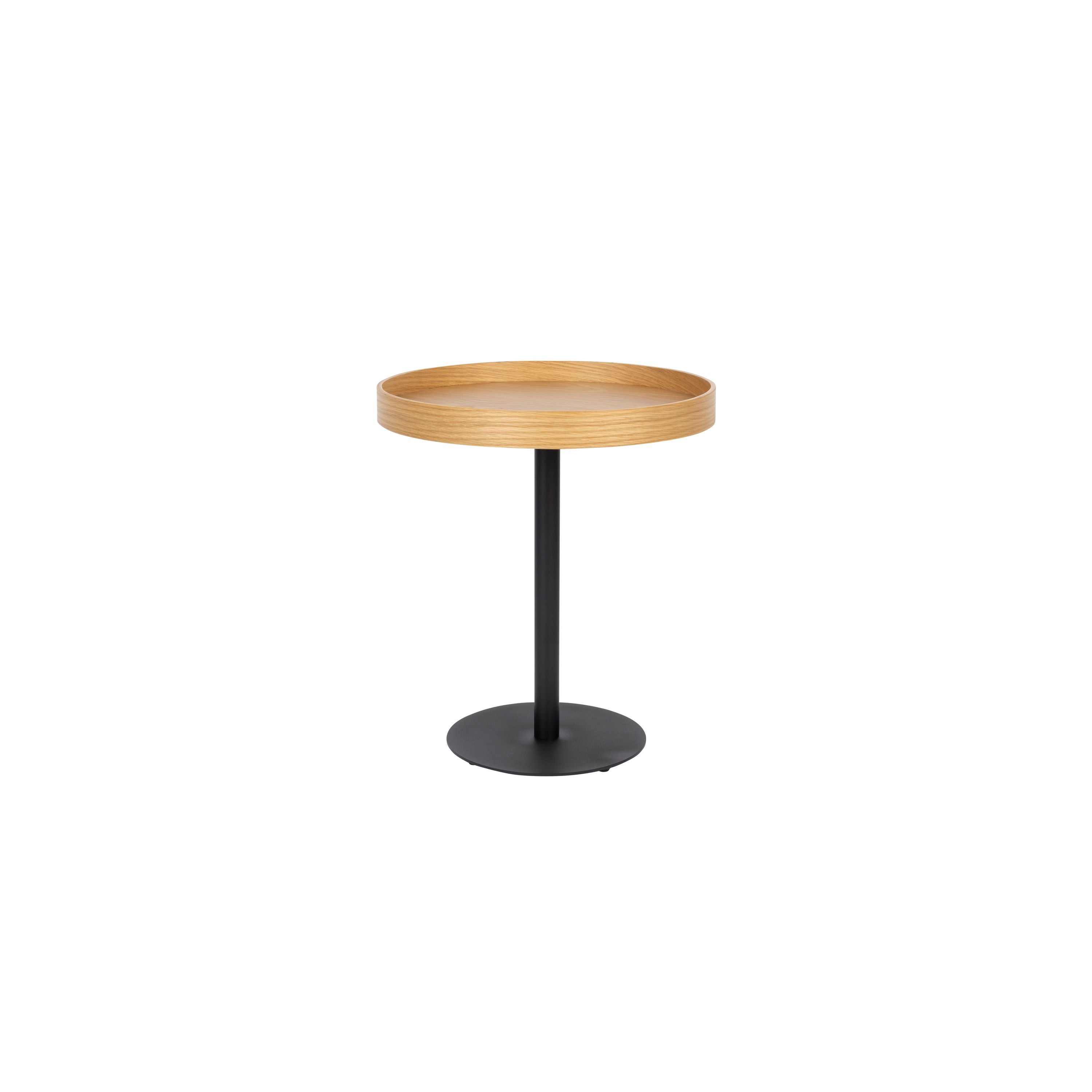 Housecraft Living Yuri Bijzettafel Rond 45x45 cm Hout Eiken - Bruin