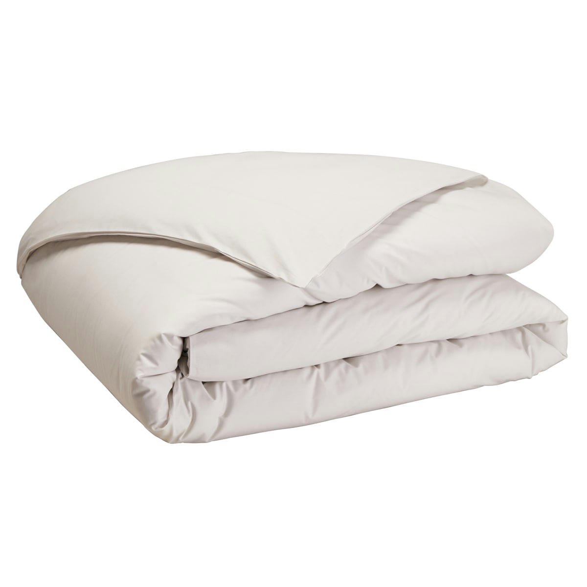ALBATRE - Housse de couette unie en coton blanc 260x240